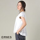 バスク生地 バックフリルカットソー 半袖Tシャツ 【OMNE...