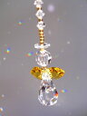 サンキャッチャー「ちっちゃなエンジェル」黄色 スワロフスキー クリスタル【楽ギフ_メッセ入力】厄除け七色 グッズ ギフト 合格祈願 長寿祝い 虹 お守り 女性 男性 プレゼント 成人式 お祝い ホワイトデー お返し