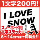 【スノーボード用文字ステッカー】6cm〜14cm一