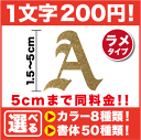 アルファベット 文字 ステッカー ラメ タイプ 5