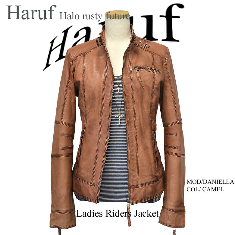 レザージャケット レディース ライダースジャケット レザーコート 本革 DANIELLAC…...:haruf-leather:10000199