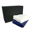ABYSS&HABIDECOR エジプト綿 フェイスタオル ギフトセット COOL (SuperPile フェイスタオル 100 WHITE 1枚 + SuperPile フェイスタオル 332 CADETTE BLUE 1枚 + ギフトボックス) 【楽ギフ_包装】【楽ギフ_のし】