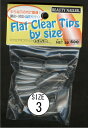 フラットクリアチップス・レギュラー（FBR-3)Flat Clear Tips by size regular