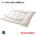 日本製 フランスベッド ホワイトグースダウン90％ LT羽毛ふとん シングル 150×210cm 【RCP】