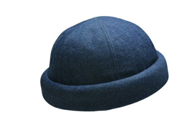 日本製 帽子職人手作り 3L LL L M つばなし帽子　デニム ロールキャップ サグキャップ <strong>フィッシャーマンキャップ</strong> 　メンズキャップ 大きいサイズ DENIM-ROLL