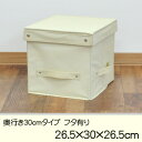 不織布収納BOX フタ付き サイズ26.5×30×26.5cm │折りたたみ収納ボックス│衣替え、整理整頓