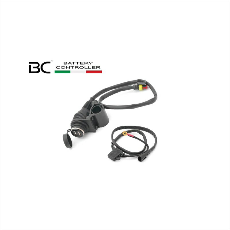 バイクパーツ 電子機器類ビーシーバッテリー シガーソケット電源アダプターキット BC-710-P12USBDUAL 8059070587197+USBダブル 12V