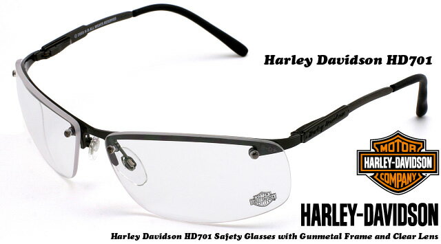 【在庫あり！】Harley Davidson(ハーレーダビッドソン)サングラス HD701 ガンメタルフレーム/クリアーレンズ