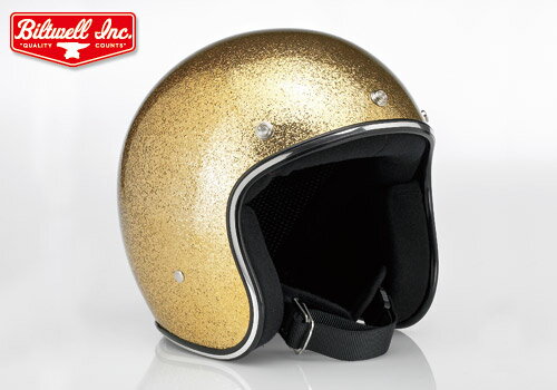 【装飾用ヘルメット】【公道使用不可】【EASYRIDERS】オープンフェイスヘルメット メガフレーク/Disco Gold【BWI026】【取寄品】【イージーライダース】
