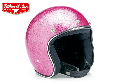 【装飾用ヘルメット】【公道使用不可】【EASYRIDERS】オープンフェイスヘルメット メガフレーク/Bubble Gum Pink【BWI029】