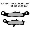 【安心の日本製ブレーキパット・ベスラ】【パッド】【バイク用】KX80 W1,W2,W3 98-00年式【SD-438】【ネット通販限定価格】