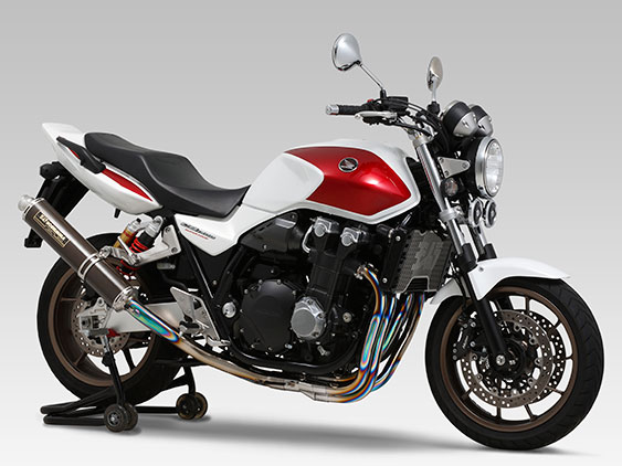 【ヨシムラ】【YOSHIMURA】【HONDA】 【CB1300SB（08-13）、CB1300SF（08-13/14-）】 機械曲チタンサイクロン LEPTOS 政府認証 TT/FIRE SPEC（チタンカバー）【110-41EF8280】