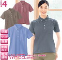半袖BDポロシャツ 男女兼用 whisel ホワイセル wh90618 女性用 レディース メンズ 男性 自重堂 ヘルパーウェア 介護 抗菌 消臭 吸汗速乾 制電加工 ストレッチ ボタンダウン