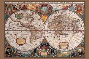『世界地図/17世紀』ポスター　PP-31836