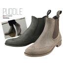 【送料無料】Puddle ブラッシュド加工 サイドゴア レイ...
