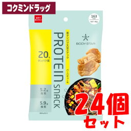 【まとめ買いが、お得！】BODY STAR(ボディスター）プロテインスナック　バーベキュー味　【40g×24個】(<strong>おやつカンパニー</strong>)