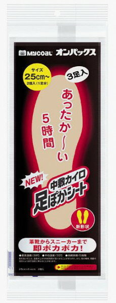 中敷カイロ　足ポカシート25cm革靴からスニーカーまで即ポカポカ！