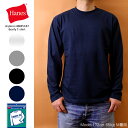 Hanes (ヘインズ） Beefy-Tビーフィー ロングスリーブTシャツ (無地 長袖)(HBM5187-1)