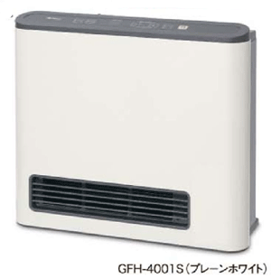 【送料無料】ノーリツ ガスファンヒーターLPガス用 GFH-4001S プレーンホワイト