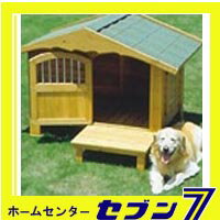 02)【送料無料！】屋外用木製犬舎アイリスオーヤマロッジ犬舎RK-1100ブラウン