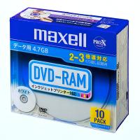 maxell　DRM47PWB.S1P10S A　データ用DVD-RAM　3倍速　インクジェットプリンター対応　10枚入
