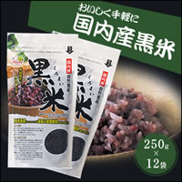 げんきダネ倶楽部　黒米　250g×12袋＜メーカー直送：代金引換不可＞