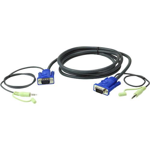 ■ATEN VGAオス-オスケーブル10mステレオオーディオプラグ付き〔品番:2L2510A〕【4250428:0】[送料別途見積り][掲外取寄][店頭受取不可]