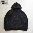 NEW ERA ニューエラ パーカー スウェット プルオーバー フーディー ポリスウェード 13330882-13330883 メンズ レディース スウェード調 フーディー 長袖 シンプル ロゴ 刺繍 スエット 黒 カーキ おしゃれ newera