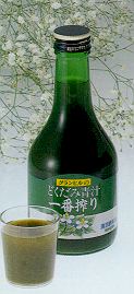 【どくだみ青汁一番搾り】300ml「7〜10日分」「どくだみ若葉5kg使用、独自のワイン製法で作られているので飲みやすい」「代引手数料無料」