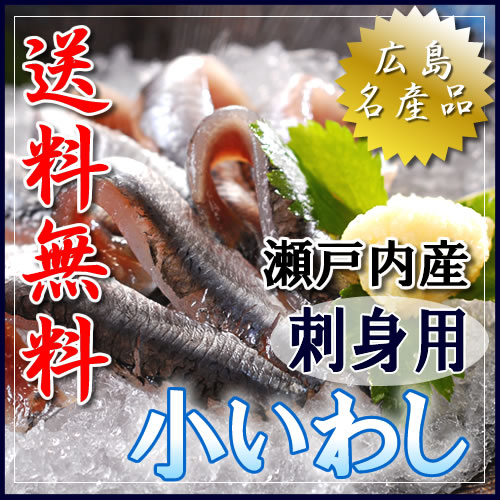 「瀬戸内産小いわし」刺身40g×6pc【送料無料】広島の隠れた名品「小いわし刺身」意外といけますよー！！