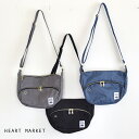 杢調半月ミニショルダーレディース/小物/バッグ/ショルダーバック/ミニ/コンパクト【HEART MARKET・ハートマーケット】
