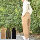 ≪プライスダウン 30%OFF≫やわらかサロペットパンツレディース ボトムス パンツ サロペット 春 ブラック ベージュ カーキ M L