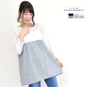 ストライプ切替チュニックレディース,トップス,チュニック,無地,ストライプ,切替,春色