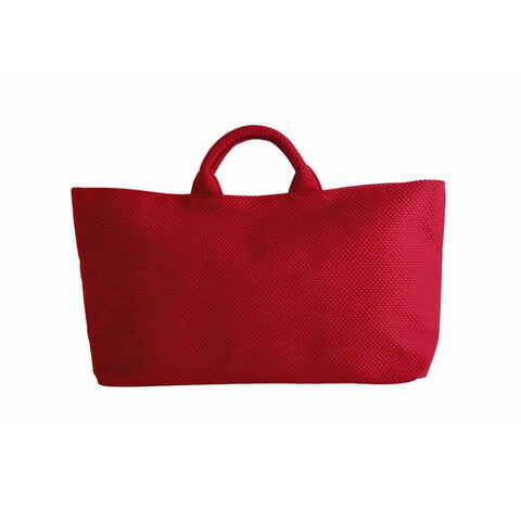 【sasicco】【日本製】 柔道着の生地を使用した三河木綿バッグ 舟形トート 赤
