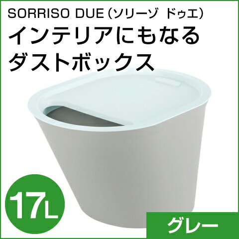 【★エントリーでポイント最大29倍！G会員様以上限定開催中！】 【SORRISO DUE/ソリーゾ ドゥエ】 インテリアにもなるダストボックス グレー