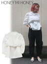 夏セール50%OFF &PT5倍! Honey mi Honey ハニーミーハニー linen blouse 18春夏18S-TA-05 シャツ・ブラウス リネン