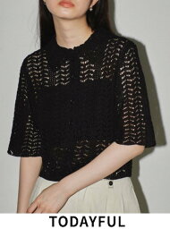 【即日出荷】【待望追加】TODAYFUL <strong>トゥデイフル</strong> Lace Knit Shirts ★ レース<strong>ニット</strong>シャツ 24春夏 12210503 シャツ・ブラウス 吉田玲香 襟アイテム <strong>ニット</strong>特集【新作】