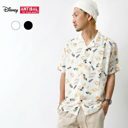 Disney <strong>ディズニー</strong> ミッキー Anti Ballistic SH001 <strong>アロハシャツ</strong> シャツ メンズ アメカジ 半袖 レーヨン 柔らかい おしゃれ