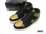 9.5(27.5cm)14年製【NIKE AIR JORDAN 1 RETRO HIGH 332550-026 BLACK/METALLIC GOLD-WHITE ナイキ エア ジョーダン1 レトロ ハイ 黒x金】