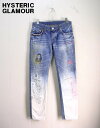 XXS 【HYSTERIC GLAMOUR ヒステリックグラマー Courtney LOVE デニムパンツ コートニーラブ】0102AP04【中古】