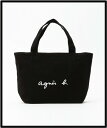 BLACK 黒 新作【agnes b. アニエスベー トートバッグ ブラック キャンバス ロゴバッグ バック】