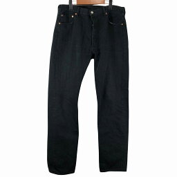 Levi's リーバイス 501 ブラック デニムパンツ ワーク アメカジ ブラック (メンズ 36×36) 中古 <strong>古着</strong> O9825