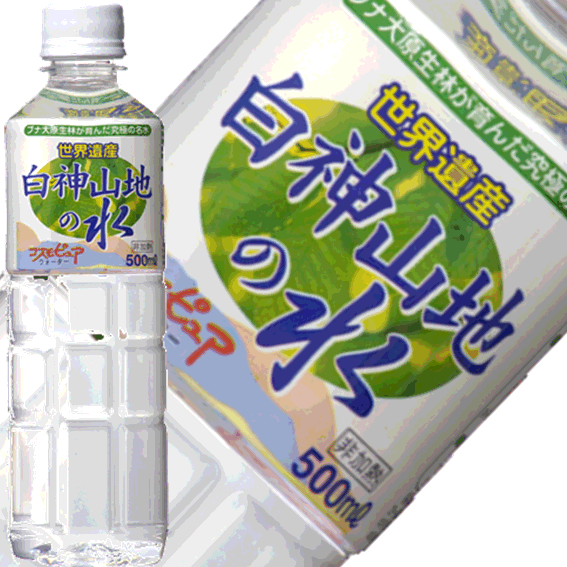 【送料無料】世界遺産　白神山地の水500ml×24本入×2ケース