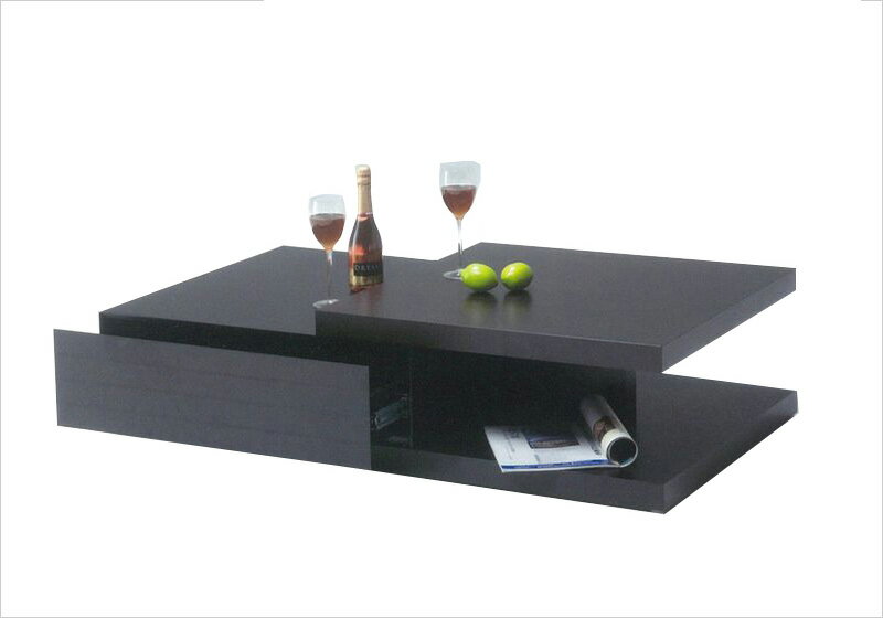 たっぷり収納出来る引出し2杯付き！木製 天然木 ロータイプのリビングテーブル 高級 モダン…...:hello-furniture:10006062