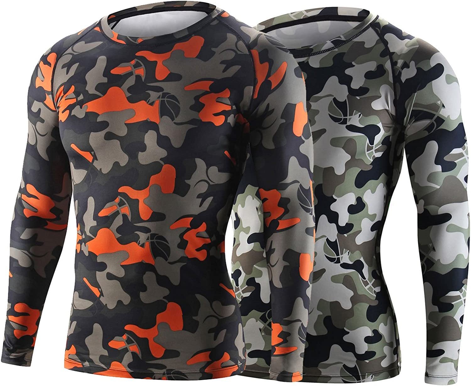 【送料無料】sillictor コンプレッション トップス メンズ 長袖 パワーストレッチ アンダー シャツ コンプレッション ウェア [UVカット + 吸汗速乾] 3315二枚セット S