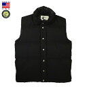 Crescent Down Works クレセントダウンワークス Italian Vest 60/40 Cloth Black/Black メンズ イタリアン ベスト グースダウン アメリカ製 MADE IN USA
