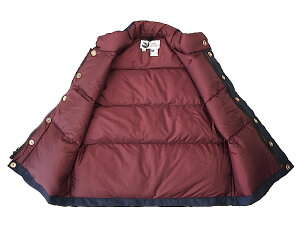 CrescentDownWorks【クレセントダウンワークス】ItalianVest60/40ClothNavy/Burgundyイタリアンベスト【ダウンベスト】アメリカ製