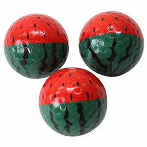 スイカ 全面プリント ゴルフボール（3個入り）[golf balls][ゴルフコンペ景品 ゴルフコン...:henkaq:10003398
