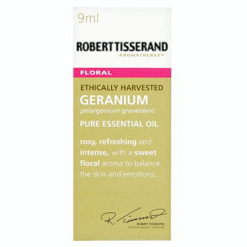 ロバートティスランドピュアエッセンシャルオイルゼラニウム 9ml 【RCPmara1207】 【マラソン201207_食品】ROBERTTISSERAND ＜E.H. 精油＞ ローズに似たグリーンフローラルの香り