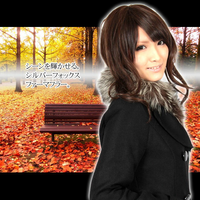 【エルベート】全6色 SAGA(サガ) 日本製 シルバー フォックス ファー マフラー 付け襟サイズ【レディース】【今だけ5千円以上で送料無料】【楽ギフ_包装選択】【P06Dec14】